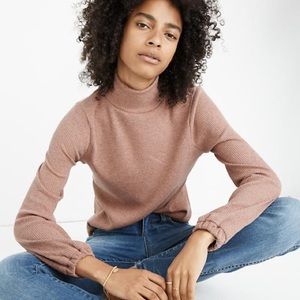 Madewell - NWT Bubble Sleeve Heathered Turtleneck